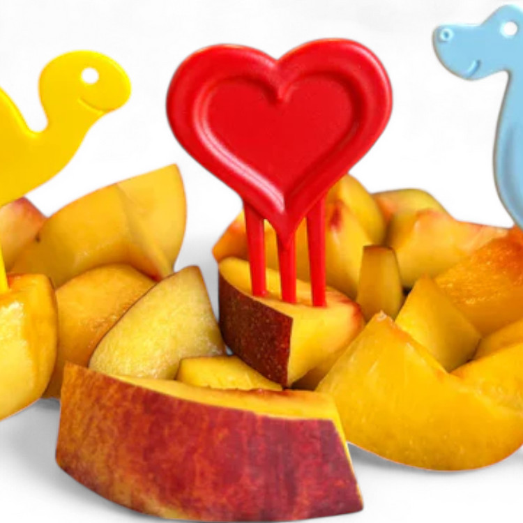 Pieksi Snack-Piekser 5er Set von Pieksi & Griffel biobasiert mit Motiven ab 3 Jahren